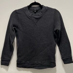 J. Crew Women's Charcoal Waffle Knit Pullover